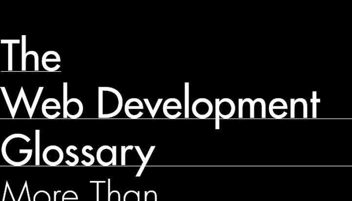 The Web Development Glossary Cover