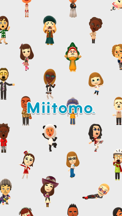 The iOS Miitomo initial launch screen