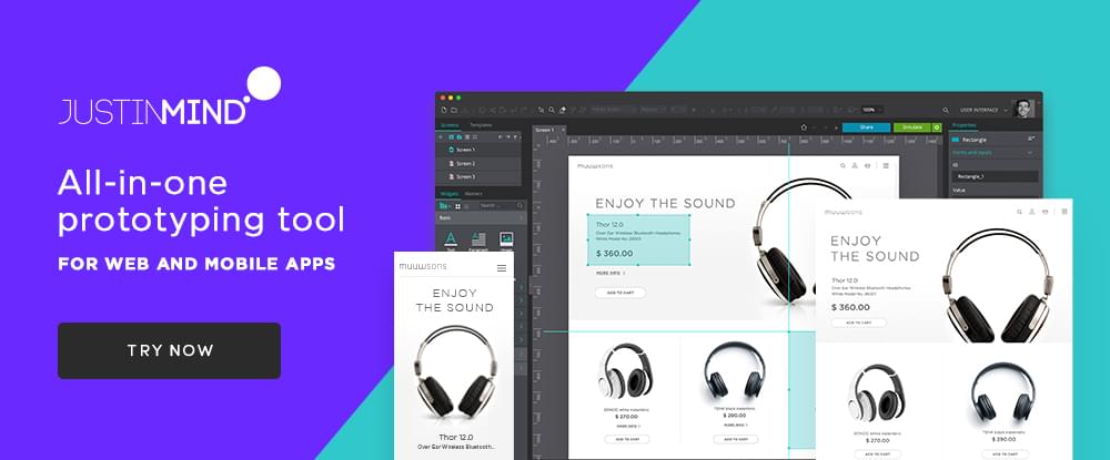Free prototyping tool for web & mobile apps - Justinmind