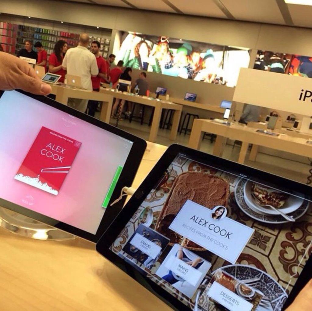 The Cook app on-screen