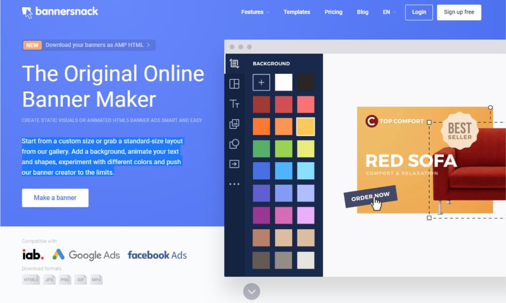 Bannersnack home page