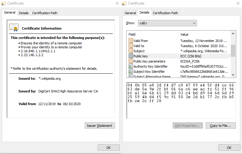 SSL certificate example